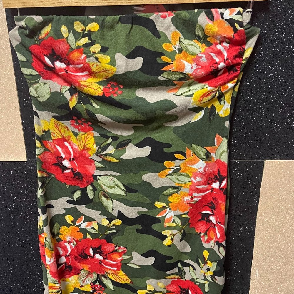 flower camouflage dress
